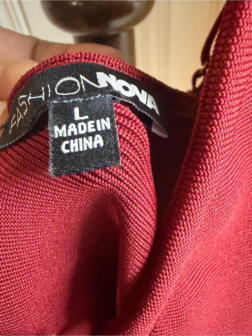 Fashion Nova Burgundy Ring-Detail Bodycon Dress - Picture 4 of 4